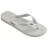 Havaianas White Flip Flop with the Brazilian Flag – Size 9/10