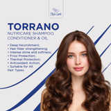 Torrano NutriCare Kit – Shampoo, Conditioner 2x300ml/2x10.1 fl oz and Hair Oil 60ml/2.0 fl oz