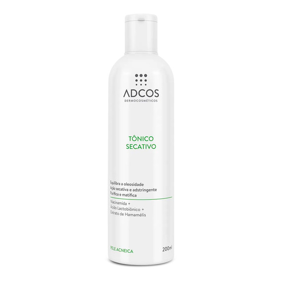 Adcos Drying Tonic Facial Lotion Oil Balancing Acneic or Acne Prone Skin 200ml/6.76 fl.oz