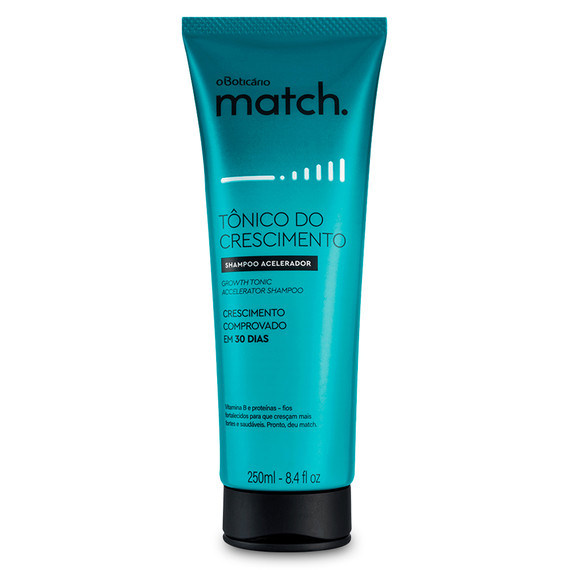 O Boticário Match Shampoo Growth Accelerator Tonic Tônico Crescimento 250ml/8.4 fl.oz