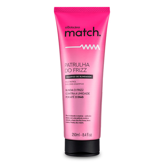 O Boticário Match Frizz Watch Shampoo Blindagem 250ml/8.4 fl.oz