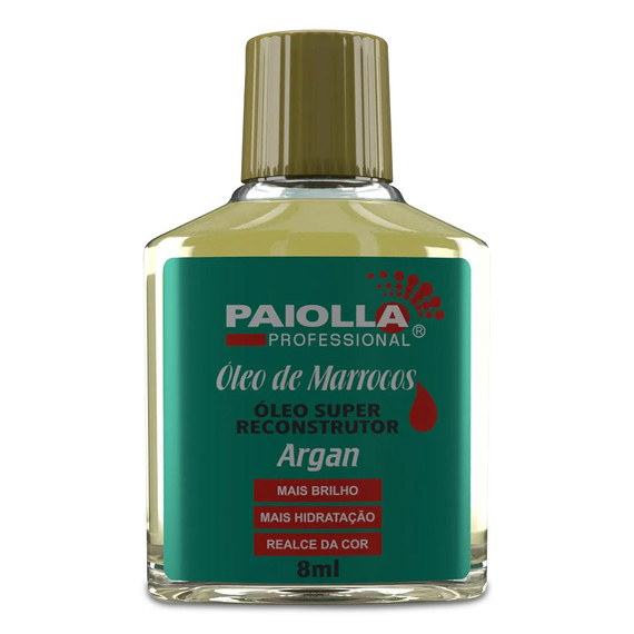 Paiolla Óleo de Argan Super Reconstrutor Brilho 8ml/0,002 oz Paiolla Óleo de Argan Super Reconstrutor Brilho 8ml/0,002 oz