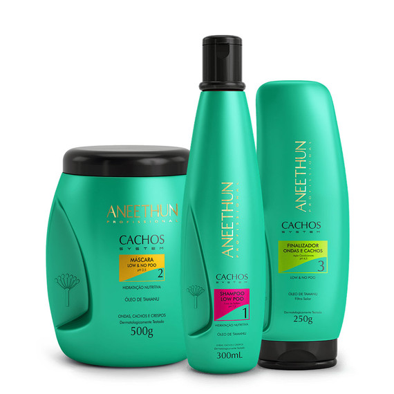 Kit Aneethun Curls System Triple with Tamanu Oil 3 Products