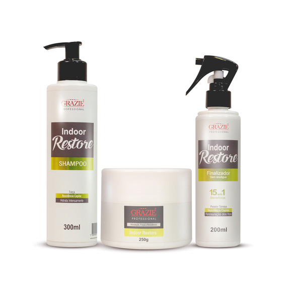Kit Grazie Professional Indoor Restore Hydration, Reconstruction & Strength Kit Grazie Professional Indoor Restore Hydration, Reconstruction & Strength