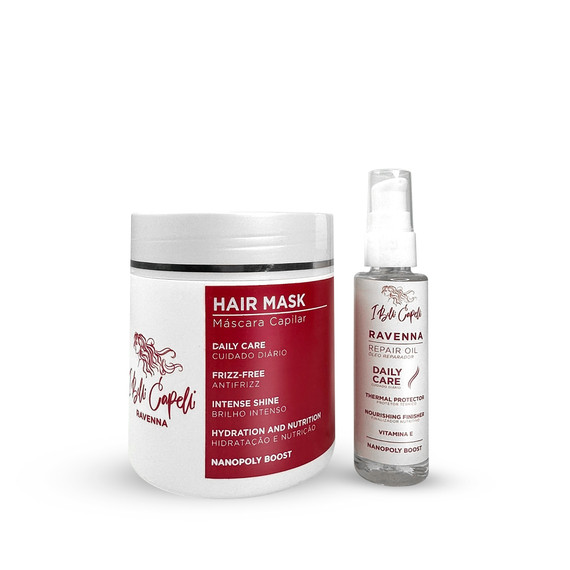I Belli Capelli Ravenna Kit – Hair Mask and Repair Oil for Healthy Hair I Belli Capelli Ravenna Kit – Hair Mask and Repair Oil for Healthy Hair