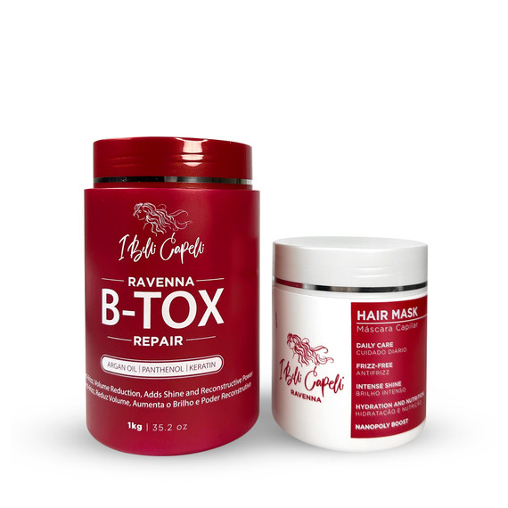 I Belli Capelli Ravenna Deep Nourish & Repair Kit — B-TOX Repair 1kg + Hair Mask 500g I Belli Capelli Ravenna Deep Nourish & Repair Kit — B-TOX Repair 1kg + Hair Mask 500g