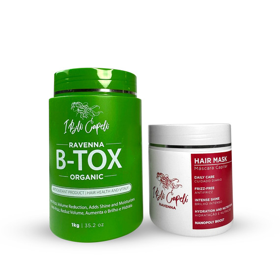 I Belli Capelli Ravenna B-tox Organic Kit – Hair Mask 500g + B-tox Organic 1kg I Belli Capelli Ravenna B-tox Organic Kit – Hair Mask 500g + B-tox Organic 1kg