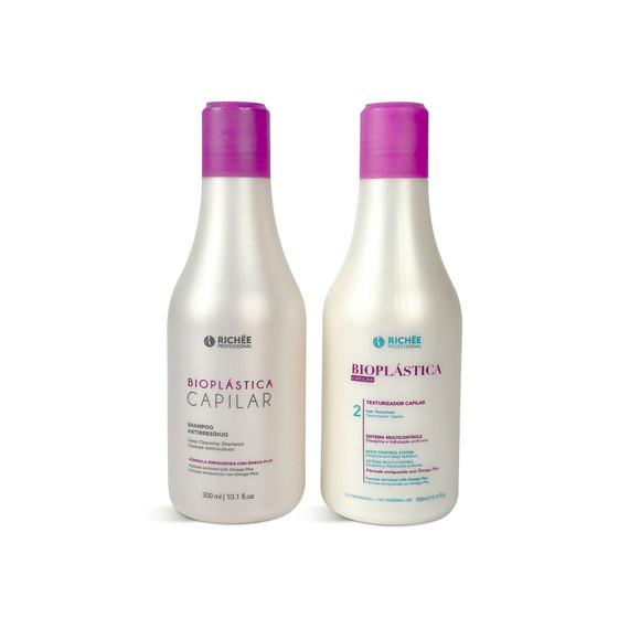 Kit Richée Progressive Bioplastica Hair Straightening The Straight Hair You Deserve 2x300ml/2x10.1fl.oz