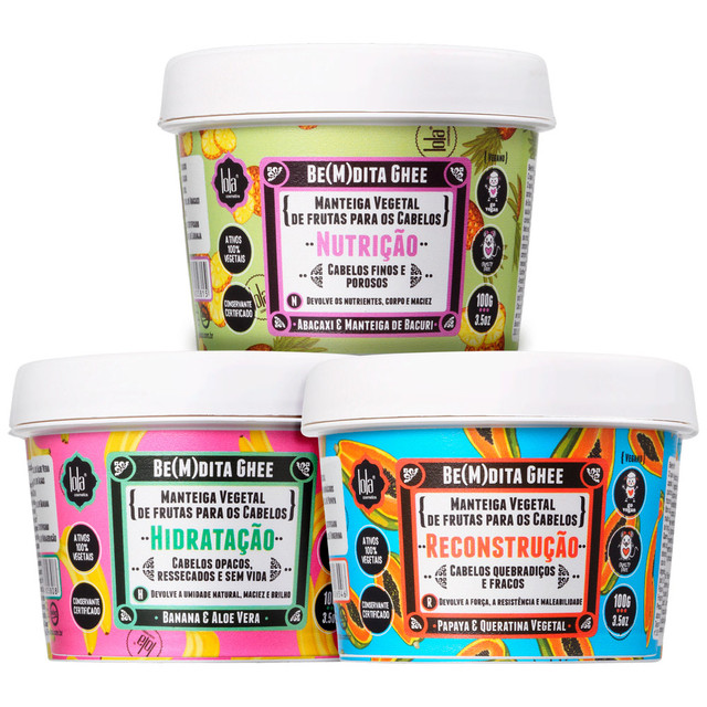 Kit Lola Cosmetics Chronogram Capilar Be(M)dita Ghee 3x100g/3x3.5fl.oz Kit Lola Cosmetics Chronogram Capilar Be(M)dita Ghee 3x100g/3x3.5fl.oz