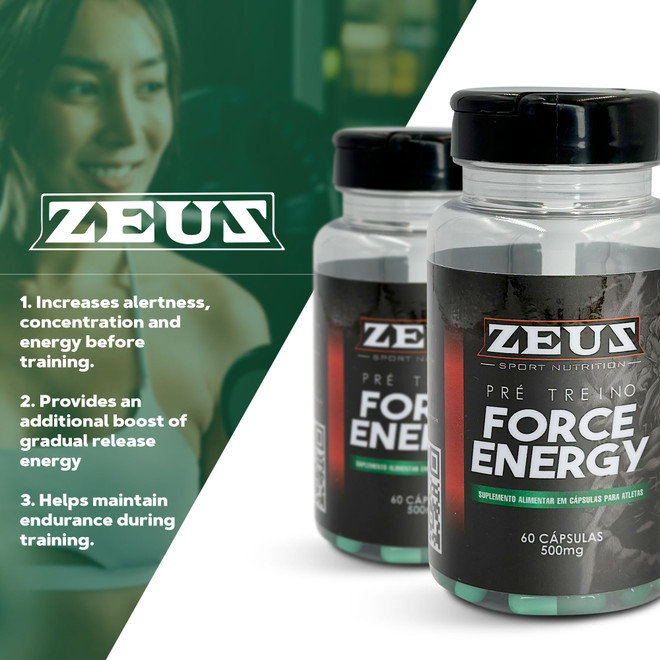 Zeus Sport PreWorkout Force Energy 60 Capsules