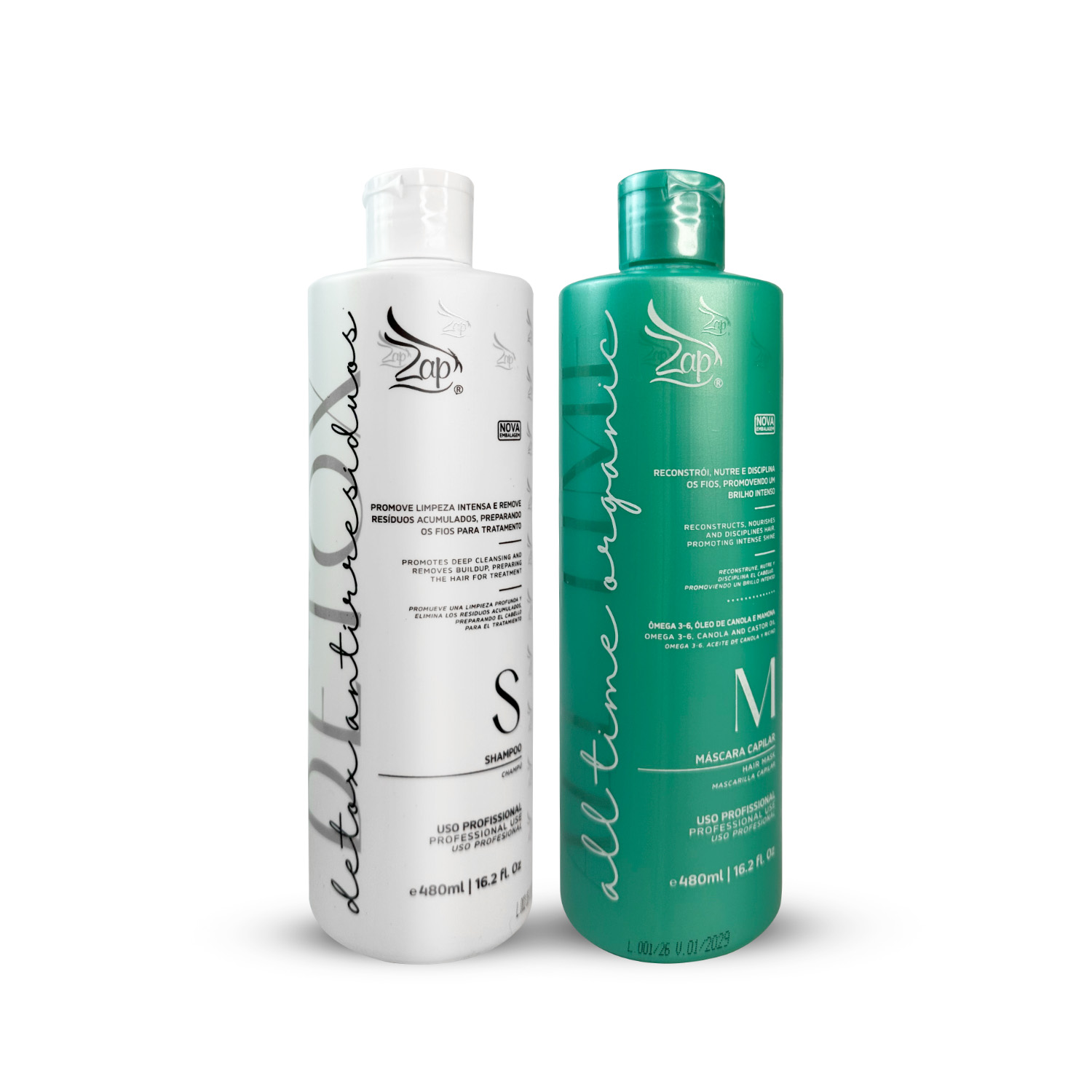 Zap Me All Time Organic Progressive Kit 2x500ml/2x16.90 fl.oz