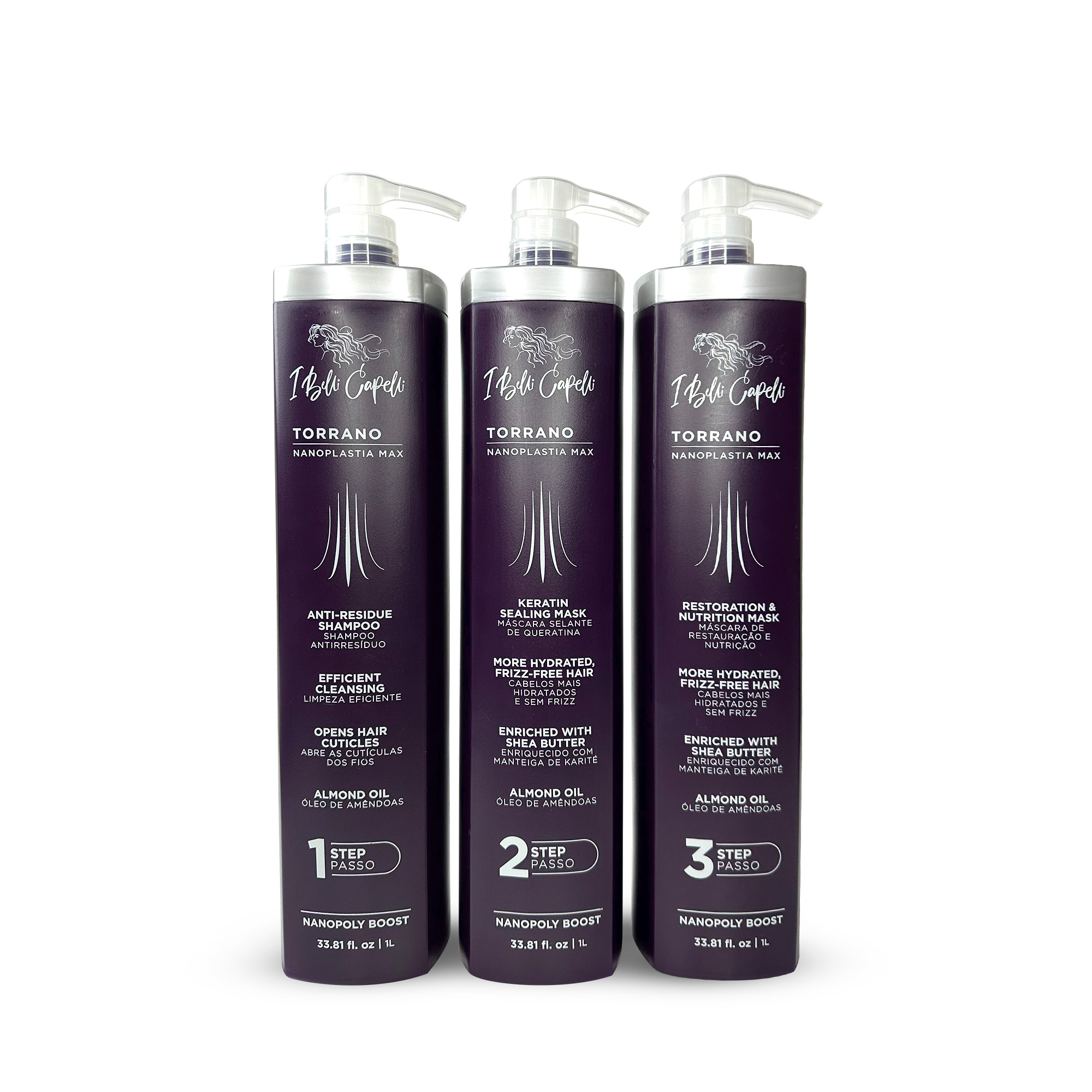 I Belli Capelli Torrano Nanoplastia Max Straightening Kit 3x1L