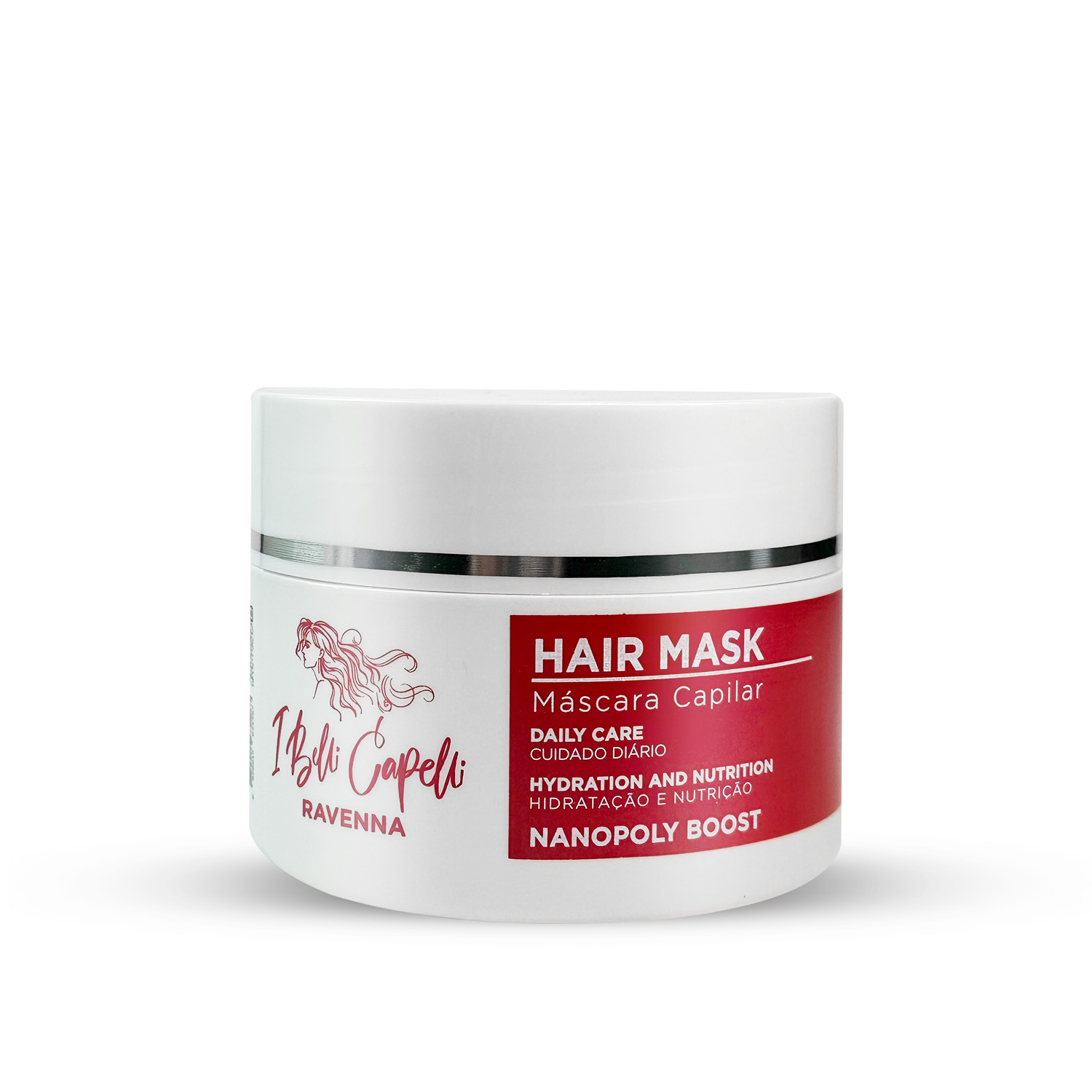 I Belli Capelli Ravenna Daily Care Hair Mask with Aloe Vera Deep Hydration  10.58 oz - Brazil-Keratin