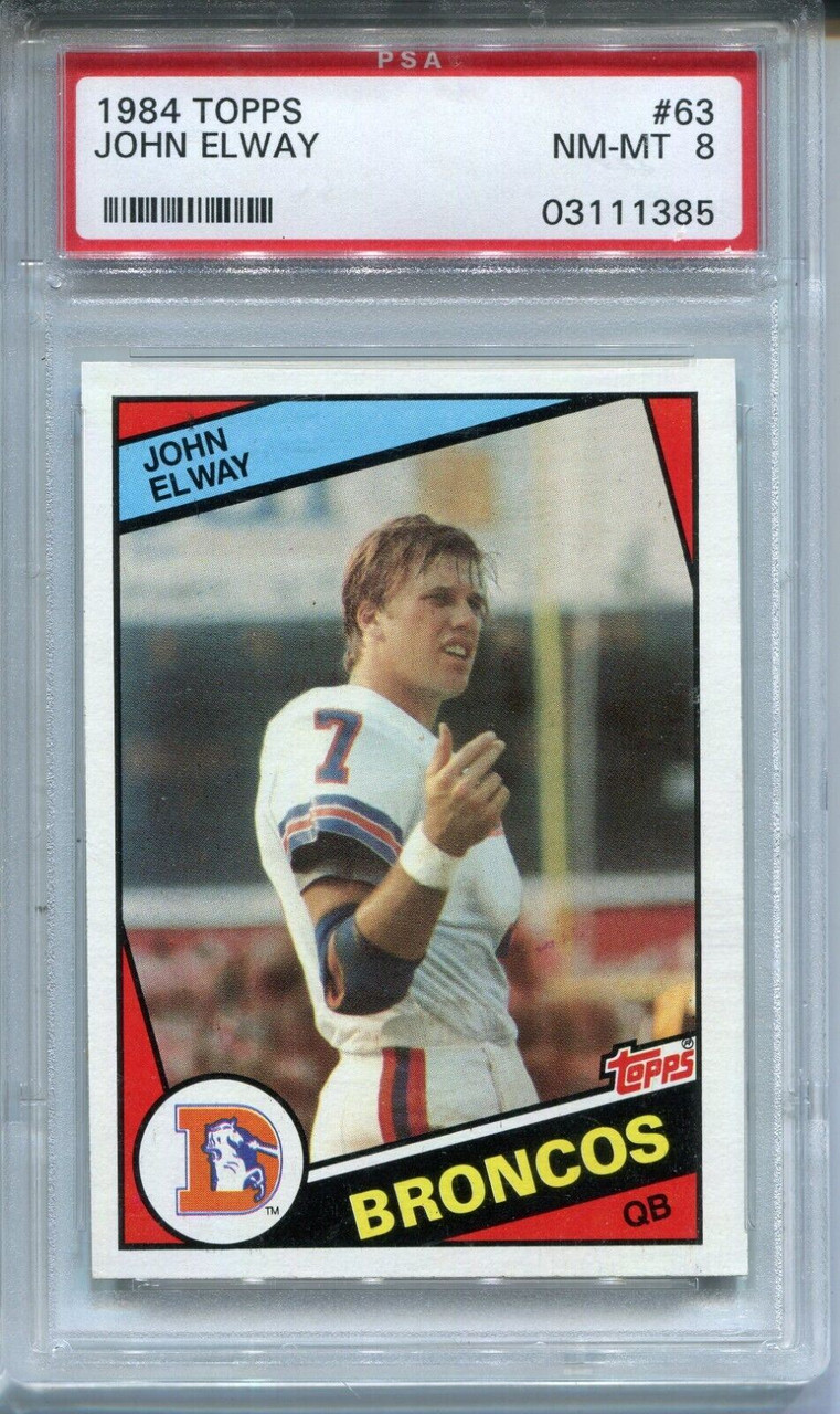 John Elway 1984 Topps Autograph Rookie Card RC #63 PSA/DNA 10