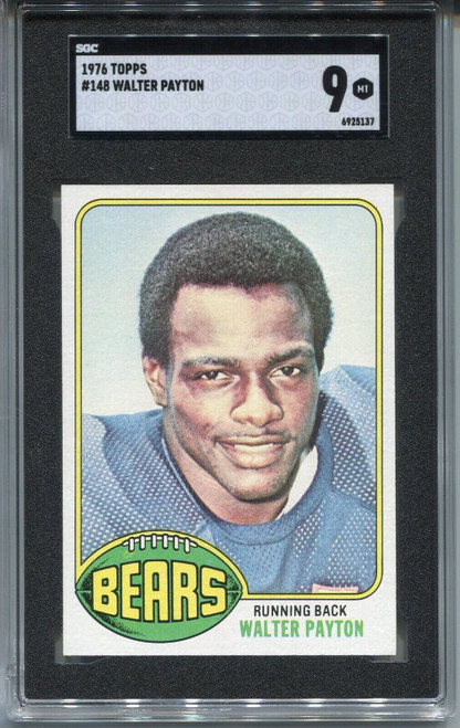 1976 Topps Football #148 Walter Payton Rookie Card Graded SGC 9 MINT Centered