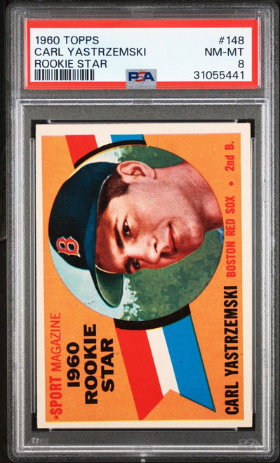 1960 Topps Baseball #148 Carl Yastrzemski Rookie Card Graded PSA 8 NM MINT