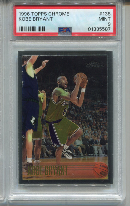 1996 Topps Chrome Kobe Bryant Rookie Card PSA 9 Mint Basketbal #138