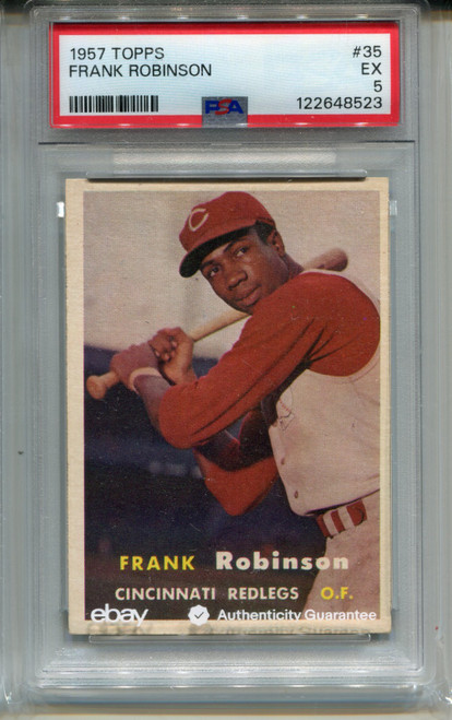 1957 Topps Frank Robinson Rookie Card PSA 5 Graded Baseball #35