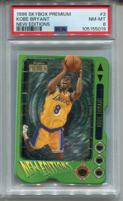 1996 Skybox Premium Kobe Bryant Rookie Card PSA 8 Graded NM MINT New Editions #3