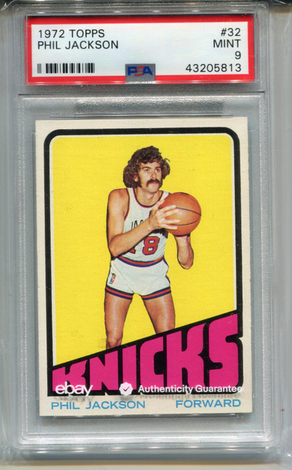 1972 Topps Phil Jackson Rookie Card PSA 9 MINT Graded Basketball #32