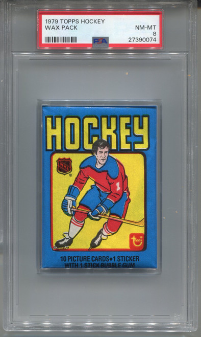 1979 Topps Hockey Wax Pack PSA 8 NM MINT Potential Wayne Gretzky Rookie Card