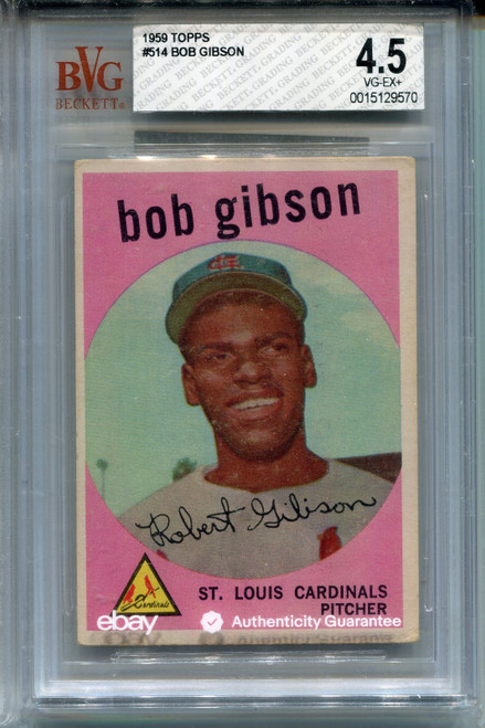 1959 Topps Bob Gibson Rookie Card BVG 4.5 Graded Baseball #514