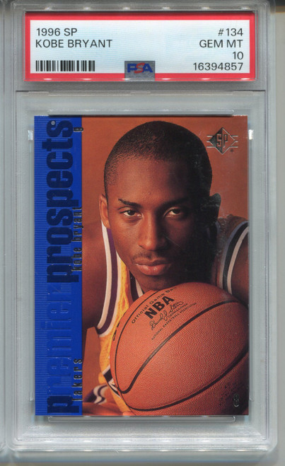 1996 SP Kobe Bryant Rookie Card PSA 10 GEM MINT Graded Basketball #134
