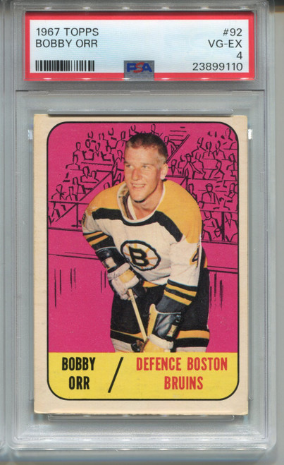 1967 Topps Bobby Orr Card PSA 4 Graded Hockey #92