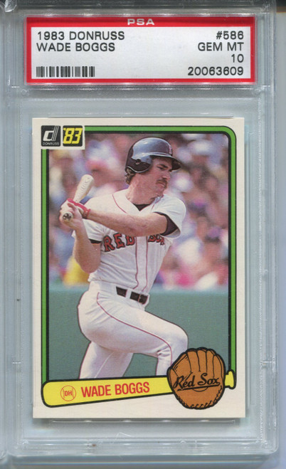 1983 Donruss Wade Boggs Rookie Card PSA 10 Gem Mint #586 Baseball