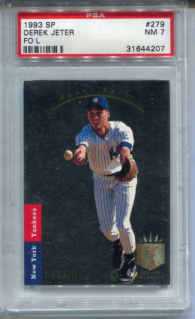 1993 SP Foil Derek Jeter Rookie Card PSA 7 Nr MINT Graded #279 Baseball