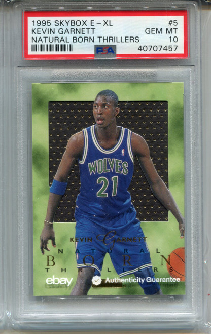 1995 Skybox E-XL Kevin Garnett Rookie Card Natural Born Thrillers PSA 10 #5