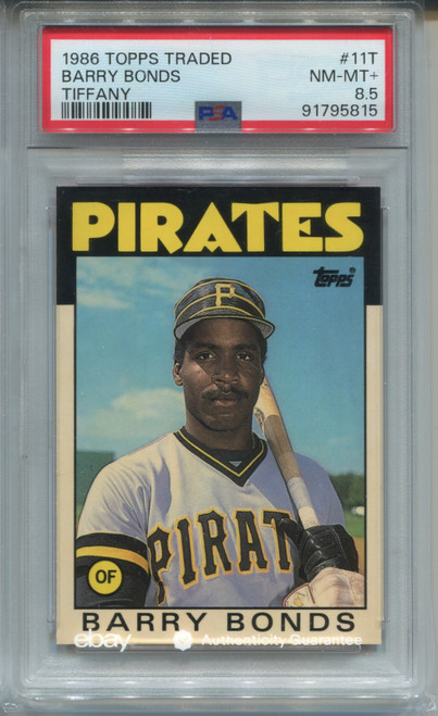 1986 Topps Traded Tiffany Barry Bonds Rookie Card PSA 8.5 NM MINT+ Graded