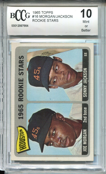 1965 Topps Joe Morgan Rookie Card Beckett Graded BCCG 10 Baseball #16