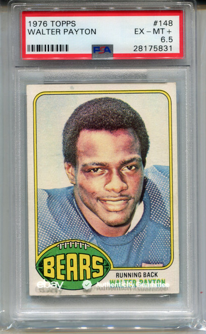 1976 Topps Walter Payton Rookie Card PSA 6.5 Ex MINT+ Graded Football #148