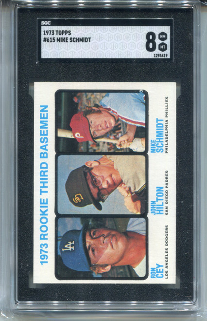1973 Topps Mike Schmidt Rookie Card SGC 8 Nm MINT Graded Baseball #615