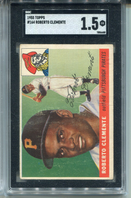 1955 Topps Roberto Clemente Rookie Card SGC 1.5 Graded Baseball #164