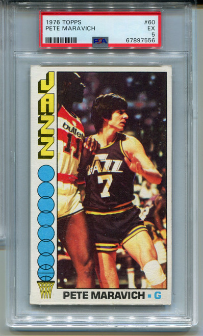 1976 Topps Pete Maravich Card PSA 5 Basketball #60 Graded