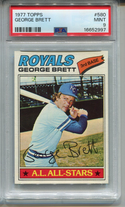 1977 Topps George Brett Card PSA 9 MINT Graded Baseball #580