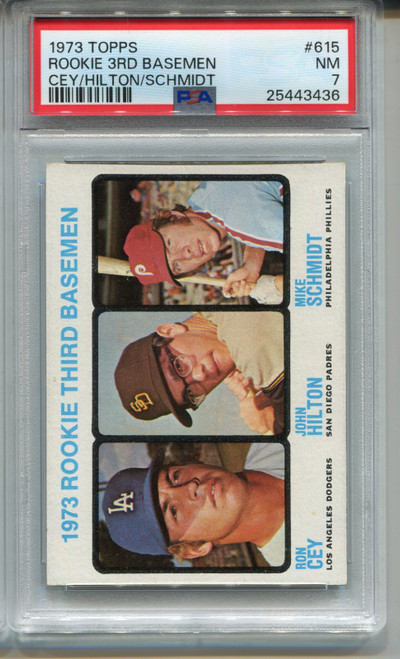 1973 Topps Mike Schmidt Rookie Card PSA 7 Nr MINT Graded Baseball #615 Centered