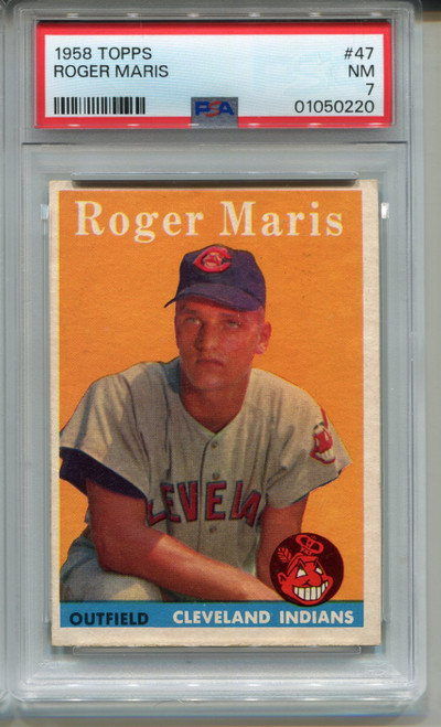 1958 Topps #47 Roger Maris Rookie Card PSA 7 Nr MINT Graded Baseball