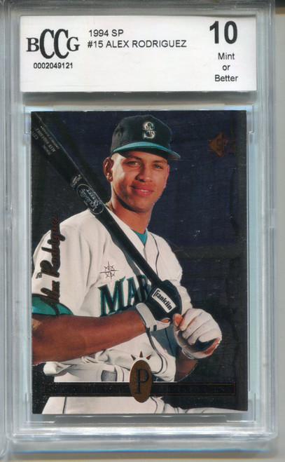 1994 SP Alex Rodriguez Rookie Card Beckett Graded BCCG 10 Baseball Foil #15