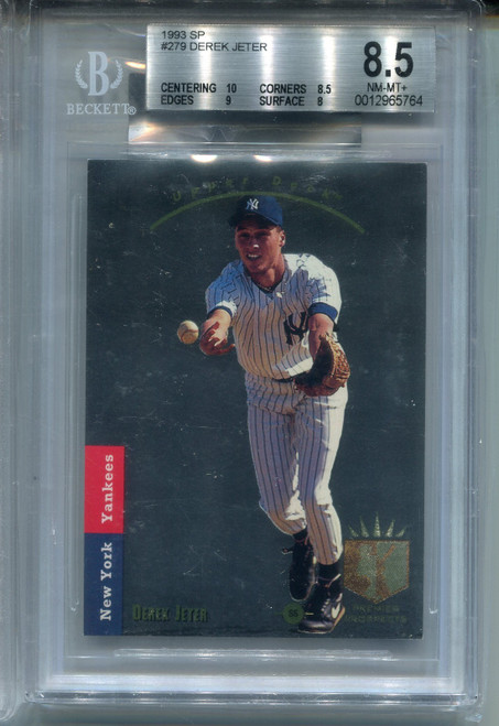 1993 SP Foil Derek Jeter Rookie Card BGS 8.5 NM MINT+ w 10 Graded Baseball #279