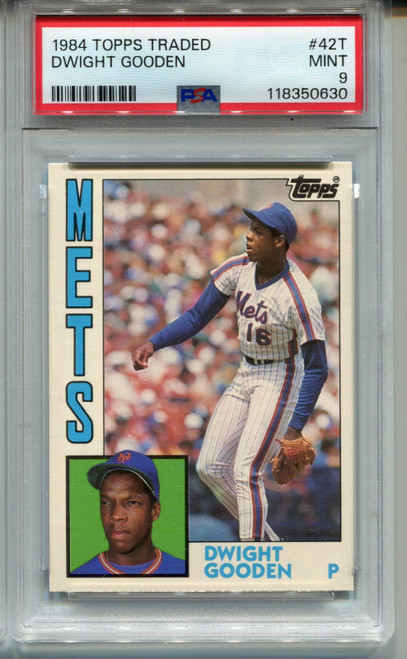 1984 Topps Traded Dwight Gooden Rookie Card PSA 9 MINT Graded Baseball #42T