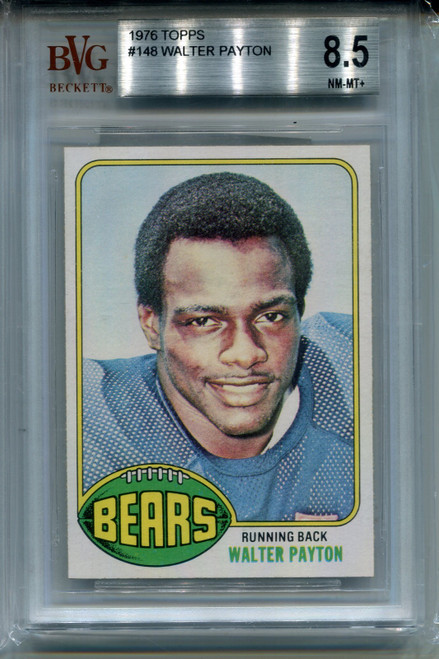 1976 Topps Walter Payton Rookie Card BVG 8.5 NM MINT+ Graded Centered #148 w 9.5