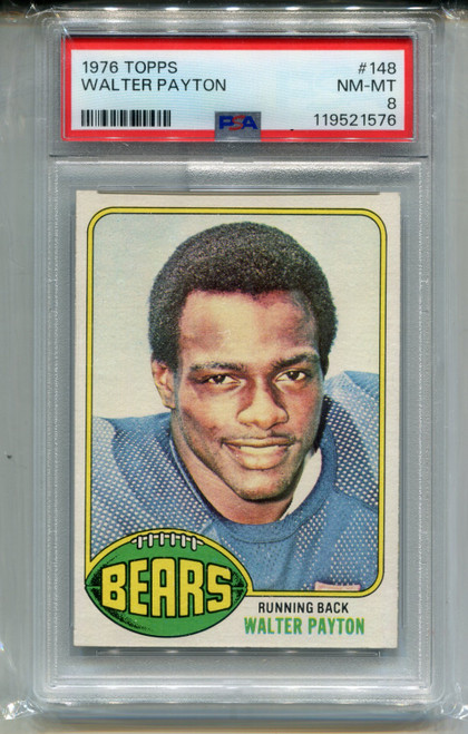 1976 Topps Walter Payton Rookie Card PSA 8 NM MINT Graded Centered #148