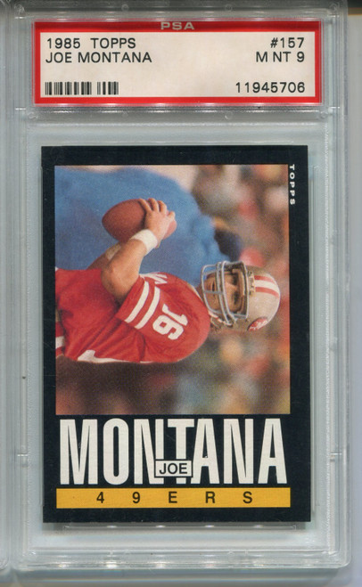 1985 Topps Joe Montana Card PSA 9 Mint Graded Football #157