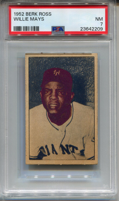 1952 Berk Ross Willie Mays Card PSA 7 Nr MINT Graded Baseball