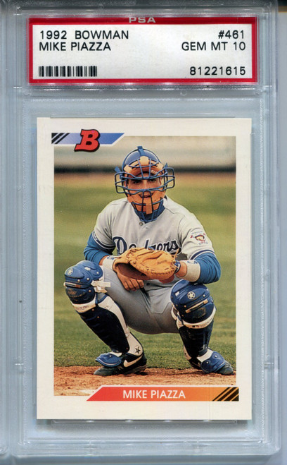 1992 Bowman Mike Piazza Rookie Card PSA 10 Gem Mint #461 Baseball
