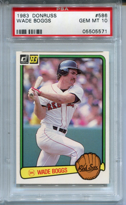 1983 Donruss Wade Boggs Rookie Card PSA 10 Gem Mint #586 Baseball