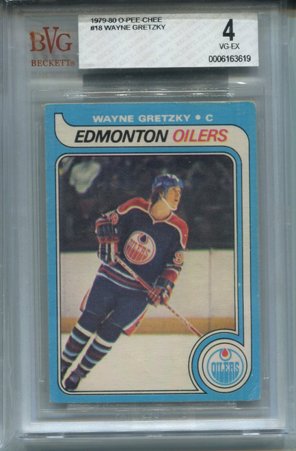 1979 OPC Hockey #18 Wayne Gretzky Rookie Card Graded BVG 4 O-Pee-Chee Centered